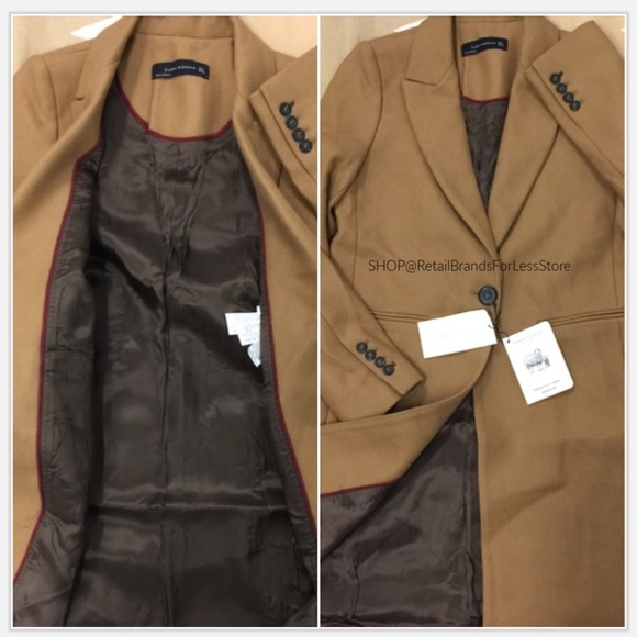 Zara Jackets & Coats Zara Manteco Wool Camel Masculine Coat Poshmark
